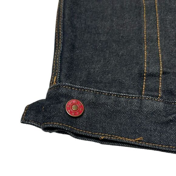 Vintage TG Ride American Eagle Patch Denim Jacket Motorcycle Jean Jacket Moto - Picture 4 of 9